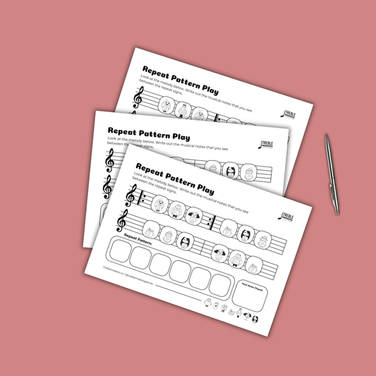 Repeat Pattern Play – Musical Alphabet Activity Sheet - Set 1
