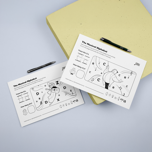 Colour and Count the Musical Alphabet (A to G) - Activity Pack