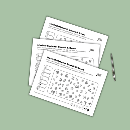 Solfege Symbols – Search and Count Activity Sheets - Set 2